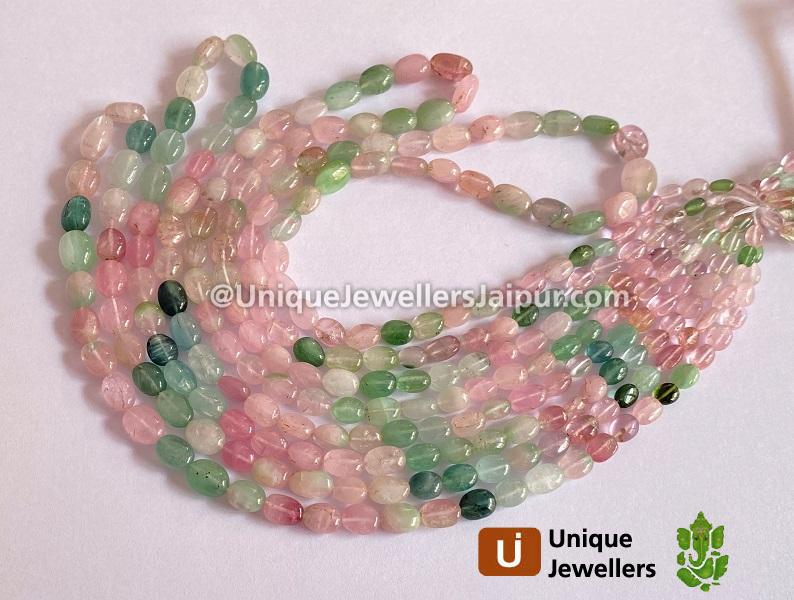 Afghan Tourmaline Smooth Oval Beads